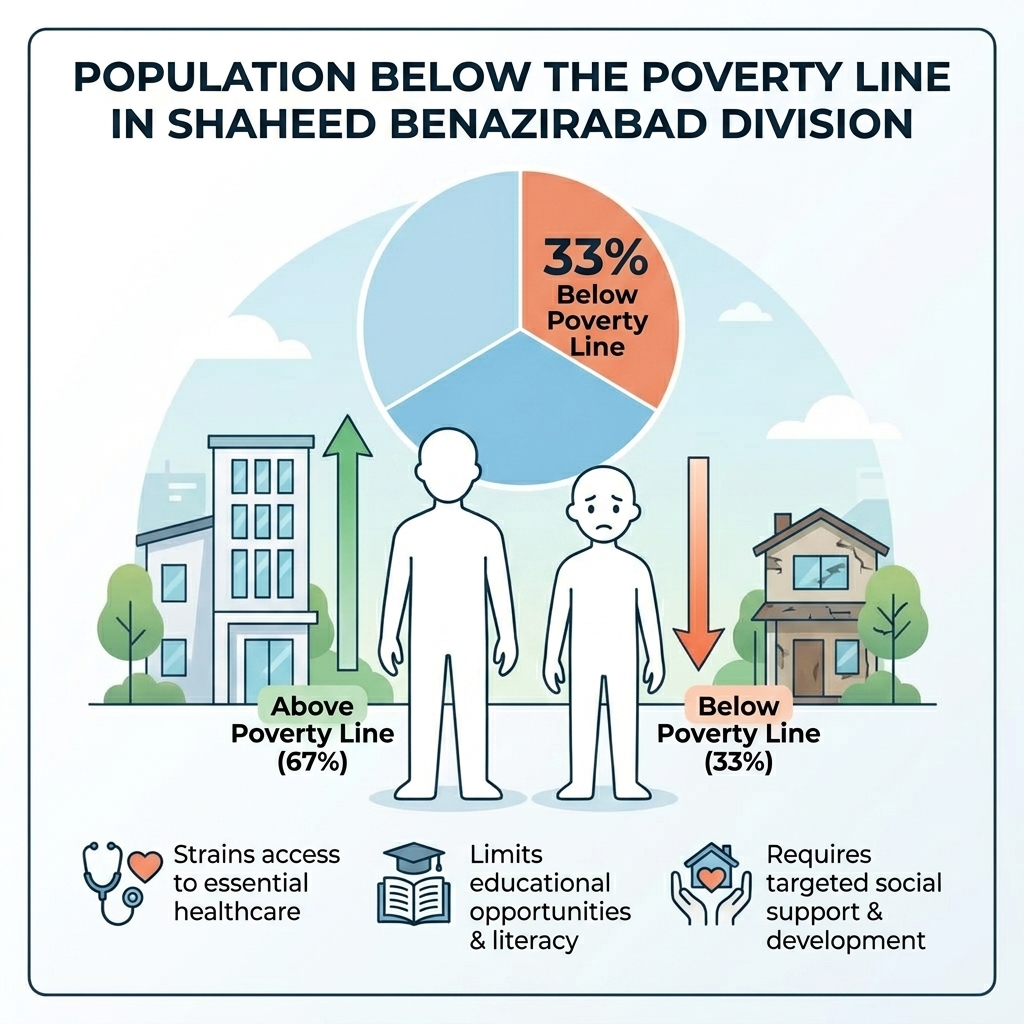Population below the poverty line — 33%