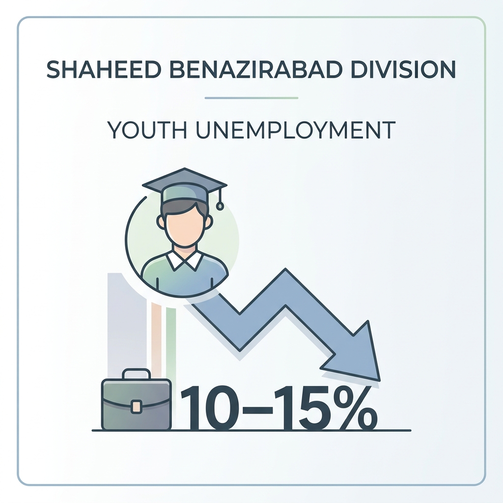 Youth unemployment — 10–15%