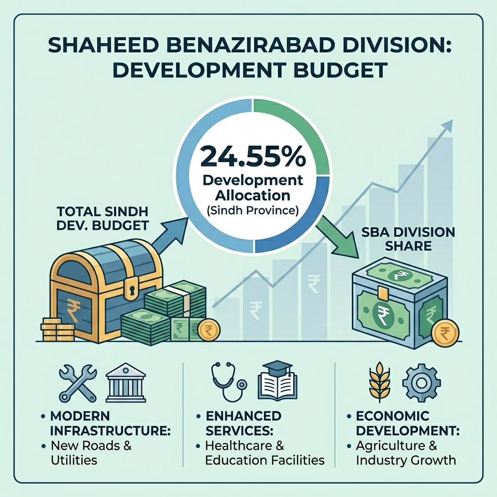 Development budget allocation of Sindh — 24.55%