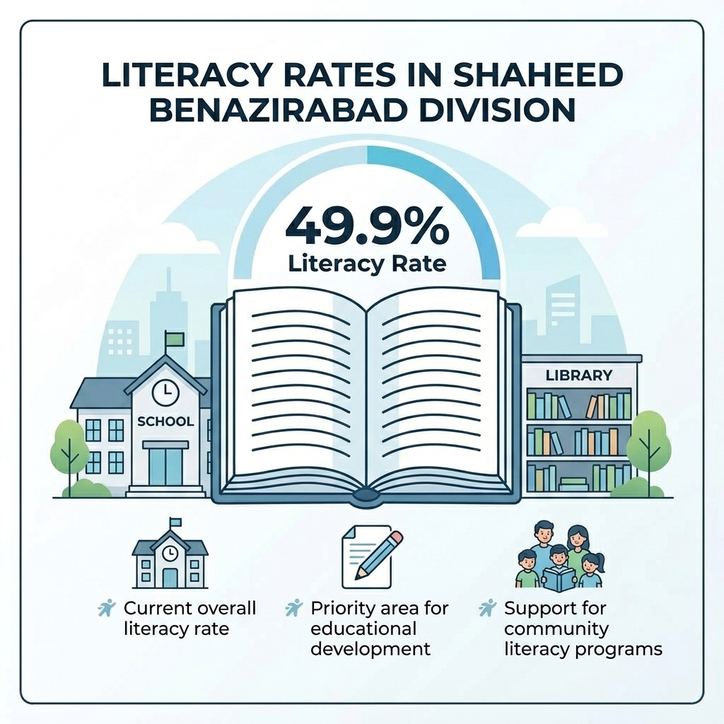 Literacy rates — 49.9%